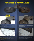 Comparison of Beefy Universal Magnetic Base Light Bar Mount with 12 magnets to other product with weaker magnets