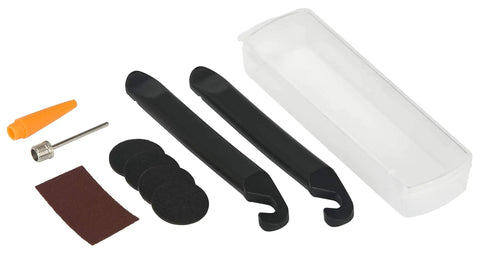 Deluxe Bike Tube Repair Kit With Tire Patches, Levers, Scuffer And Tools, On The Go Portable Multi Tool for fast bike repairs