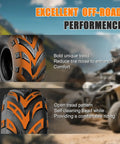 16x8-7 ATV quad tires all terrain off road tubeless 4 ply set of 2 with bold unique tread pattern for excellent off-road performance