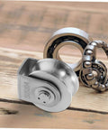 2-Pack Heavy Duty Stainless Steel Pulley Wheels For Sliding Doors And Wire Rope Lifting, Ball Bearing Track Rollers for Smooth Operation