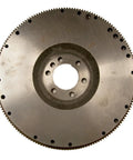Drop In Replacement Clutch Flywheel For Classic Chevrolet GMC And Pontiac V6 V8 Manuals Built Tough With Smooth Shifting And Bolt Right Up 14.13 Inch Outer Diameter Fitment, showing top view of cast iron flywheel.
