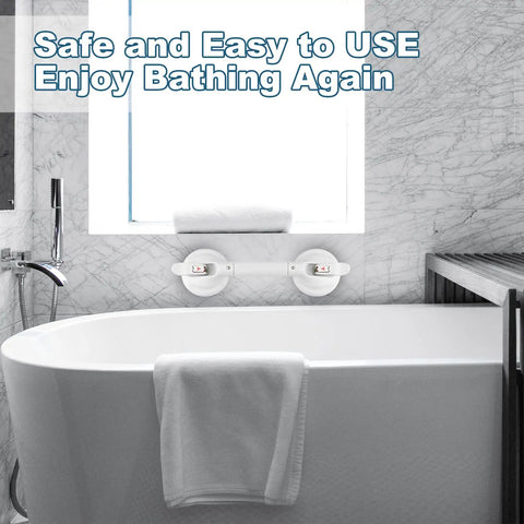 Heavy Duty Suction Shower Grab Bar For Bathroom Safety No Slip Grip Suction Cup Handles That Hold Up To 250 Lbs 14.5 Inch