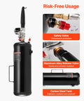 Portable Tire Bead Seater And Air Bead Blaster On The Go, 2.1 Gal Tank, showing safety valve, aluminum release valve, carbon steel tank
