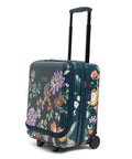 Underseat Carry On Rolling Luggage With USB Charging Port And Durable Hard Shell Protection Fresh Cut Floral Green Finish