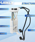 Electric Fuel Pump Module With Pressure Sensor For 2000 To 2005 Chevrolet Cavalier Classic Malibu Oldsmobile Alero Pontiac Grand Am Sunfire L4 2.2L 2.4L And V6 3.1L 3.4L Engines OE Replacement showing pressure sensor, oil level sensor, and float.