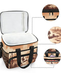 Insulated Lunch Bag With Shoulder Strap, Durable Cooler Tote for picnics and work, 15L, tear resistant exterior, open view