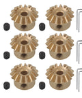 Tapered Bevel Gear For RC Car Part, 0.8 Module, 15 Teeth, 3 mm Inner Diameter, Pack Of 6 shown with hex screws and wrenches