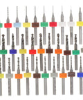 30 Piece Tungsten PCB Drill Bit Set for Hand Drill and Jewelry Making, Precision Micro Drill Bits with color-coded collars