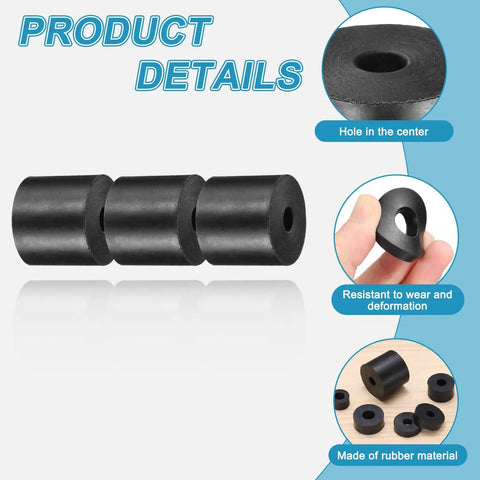 16 Pack Rubber Spacers 25mm Outer Diameter 6mm Inner Diameter 22mm Height Anti Vibration Dampening Bushings Grommets