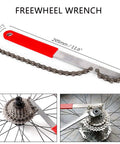 Do-It-All Bike Repair Tool Kit With Crank Extractor, Chain Whip Remover, 295mm Steel Freewheel Wrench Diagram