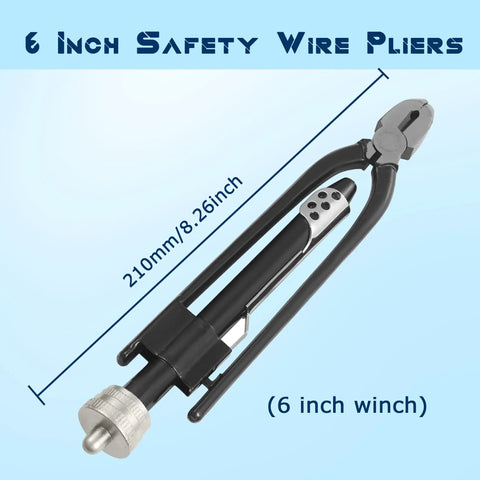 Six Inch Safety Wire Pliers With Twenty Five Foot Stainless Twist Wire Tool 032 Gauge Lock Grip for motorcycle dirt bike grips