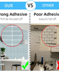 Comparison of Airy Blue Peel And Stick Kitchen Backsplash Upgrade With Easy Install Large 12x12 Subway Tile Look against competitor