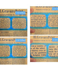 Go To Four Lens Headband Magnifier with 1.5x, 2x, 2.5x, 3.5x magnification effects on newspaper text.
