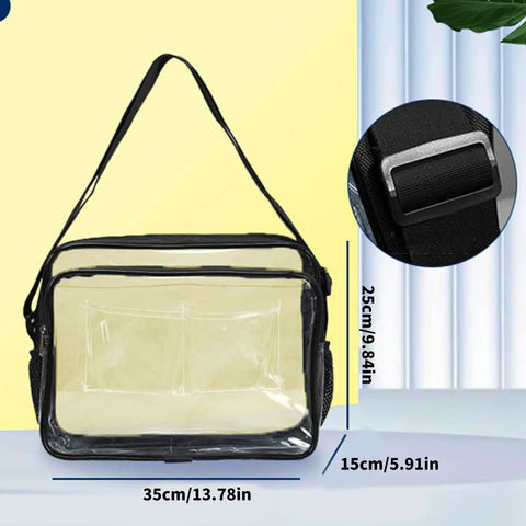 Keep Static Outta Your Circuit Boards With This Antistatic Clear Crossbody Tool Bag featuring an adjustable strap and clear pockets.