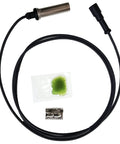 Top Shelf Heavy Duty Abs Wheel Speed Sensor With 5.6 Feet Straight Cable For Freightliner And Meritor Wabco Heavy Trucks, detailed view with connector and lubricant.