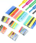 164 Piece Heat Shrink Tubing Kit 2 To 1 Insulation For Wires And Cables, 5 Colors, 8 Sizes arranged in groups