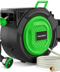 Heavy Duty Wall Mounted Garden Hose Reel With 180 Degree Swivel Bracket One Half Inch By 100 Feet Hose Automatic Slow Rewind