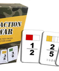 Box and cards from Fun Fractions Battle Card Game For Kids Second Through Fifth Grade Fast Paced Math Showdown Learn Compare And Simplify.