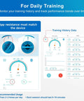 App interface for Digital Lung Trainer With App And Bluetooth, 6 Level Inhale Resistance, Improve Diaphragmatic Breathing data