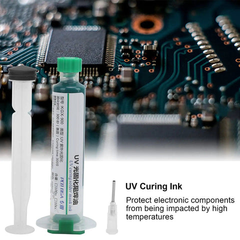 Liquid Solder Paste For Electronics, Solder Mask Ink Flux Paste With UV Light Curing For PCB Soldering And BGA Repair Kit