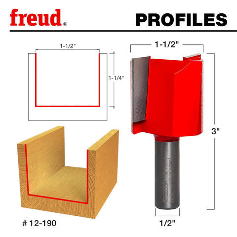 Double Flute Straight Router Bit Eclipse Grind With TiCo Hi-Density Carbide, 3 Inch Length, 1-1/2 Inch Diameter