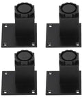 Adjustable Height Aluminum Furniture Legs Set Of 4 For Sofa, Cabinet And Bed Frames, Square 60mm Base Black Finish