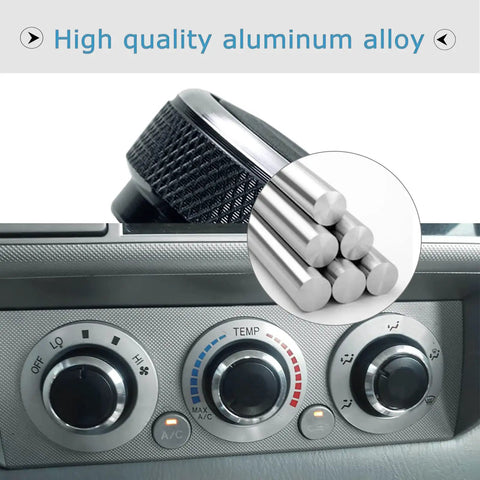 Toyota Tacoma AC Knob Set Of 3 Replacement Buttons for 2005-2015 models, focus on aluminum alloy material.