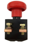 Top view of Zdk31-250 Direct Current Power Supply Switch For 220V 250A Electric Forklifts with red emergency stop button.