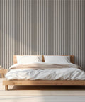 Self Adhesive Soundproof Acoustic Wall Panels For Room Treatment Game Changing Noise Absorbing Foam Tiles To Knock Out Echoes And Smooth Out Reverb With Zero Sweat Peel And Stick Install Camel Color 10 Pack on a stylish bed backdrop.