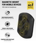 Magnetic Car Phone Mount For Dashboard With 360 Degree Swivel Head And Super Grippy Hold, showcasing neodymium magnets