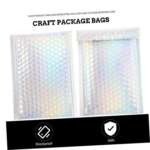Colorful Bubble Mailer Bags 15 By 20 Cm Plus 4 Cm Waterproof Padded Envelopes Self Seal For Secure Shipping And Packaging Supplies