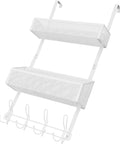 Heavy Duty Over The Door Organizer With Double Layer Mesh Baskets And Eight Sturdy Hooks for Bathroom and Home Office