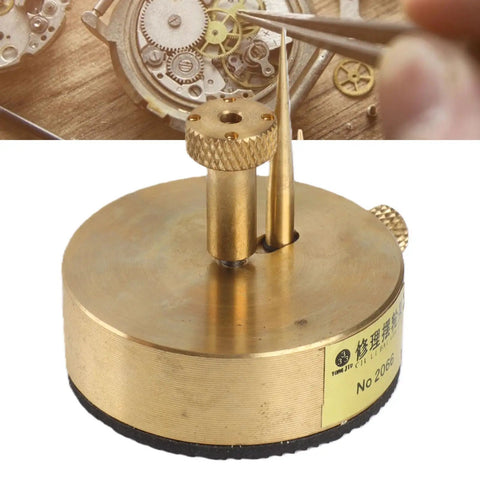 DIY Friendly Hairspring Support Stand For Watches Pro Grade Alloy Watch Repair Tool with balance wheel.