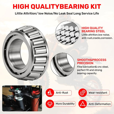 OEM Headset Fork Bearing Kit For Tuttio Soleil01 Electric Bike Replacement, Sealed Dustproof Bearings For Smooth Steering, No Wobble Performance, Ride Ready Reliability On Daily Rides And Rugged Trails.