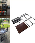 Heavy Duty 3D Printer Stand With Solid Wood Top And Smooth Roll Casters Rock Solid Build Modular Design No Sweat Assembly Metal Frame parts and assembled cart.