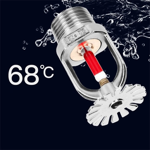 Six Pack Badass Heavy Duty Quick Response Fire Sprinkler Heads With Sixty Eight Degree Activation showing polished chrome body and 68°C activation.
