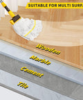 Heavy Duty Commercial Mop With 54 Inch Handle And 53 Inch Stainless Steel Mop Handle Wet Cotton Mop Head used on wooden floor