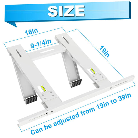 Drill Free Window Air Conditioner Bracket Heavy Duty Universal Fit No Drilling Required Easy Install with adjustable sizing