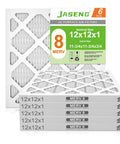 Six Pack 12x12x1 AC Furnace Air Filters MERV 8 Dust Defense Replacement Pleated HVAC Filter For Home Comfort Breathe Easy 11.75 In By 11.75 In By 0.75 In Comparable To MPR 600 FPR 5