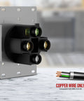 Three Pole Four Wire NEMA 14 30R Dryer Outlet 30 Amp 125 250 Volt Receptacle For Indoor Outdoor Use UL Listed Black