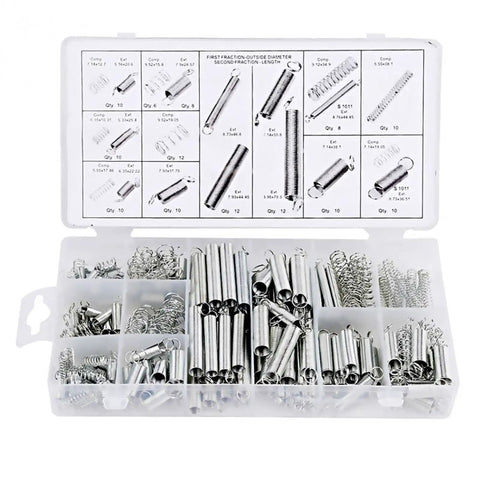 Top Tier 200 Piece Steel Spring Assortment Kit With 20 Different Sizes For Home Repairs Heavy Duty Metal Springs Essential Tool For Pros And DIYers, plastic case open