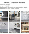 Smart Programmable Thermostat With Zone Remote Sensor And C Wire Adapter, Energy Saving for various heating systems
