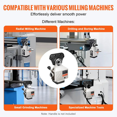 X Axis Power Feed For Milling Machines, 450 In-Lb Torque, 0-200 RPM Speed Control, 110V compatibility with various machines