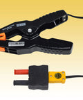 K Type Pipe Clamp Thermometer for HVAC and Multimeters, Wide Range -40 to 392 F, black and orange clamp with lead wire