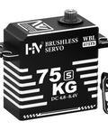Beefed Up Brushless Waterproof Servo With All Aluminum Case shown with attachment for RC cars and robots