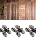 Hidden Door Hinge Set For Cabinets Jewelry Boxes And Bookcase 3 Pcs 43mm 1.69in Invisible 180 Degree Zinc Alloy Hinges