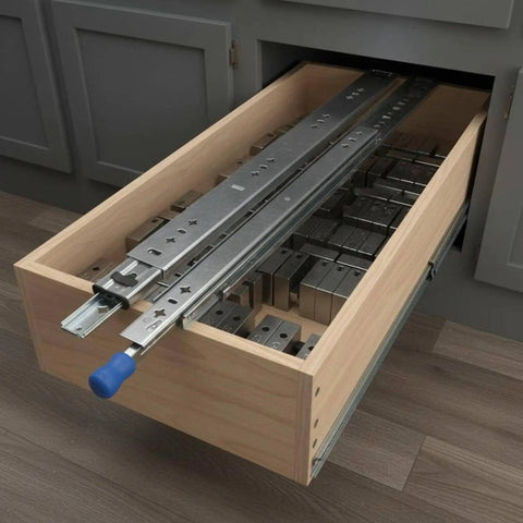 Beefy Drawer Slides Rails Thick Steel With Lock For Cabinets And RVs Smooth Full Extension Movement Industrial Grade 30 Cm Display