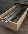Heavy Duty Drawer Slides With Locking Rail Ball Bearing Three Section Silent Glide Built To Last For Cabinets Tatami Mats Home