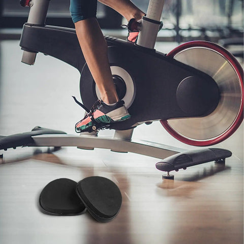 Comfy Armrest Pads for Indoor Cycling Bikes, 2-Piece EVA Cushioning System shown beneath a stationary bike setup.