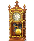 Pendulum Clock Building Blocks Kit For Adults And Kids, 751-Piece LEGO-Compatible Set With Real Clock Function, front view